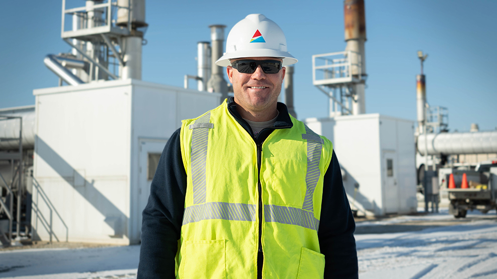 worker on site at a facility